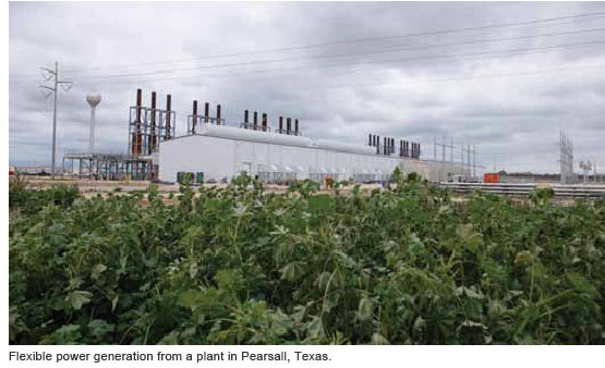Flexible power generation from a plant in Pearsall, Texas.